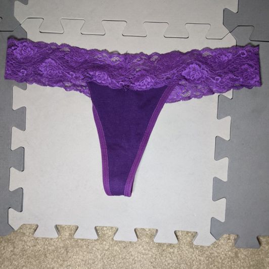 Purple thong panty