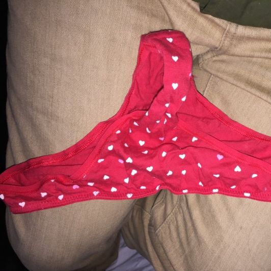 Red Itsy Panties with Hearts