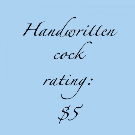Handwritten cock rating