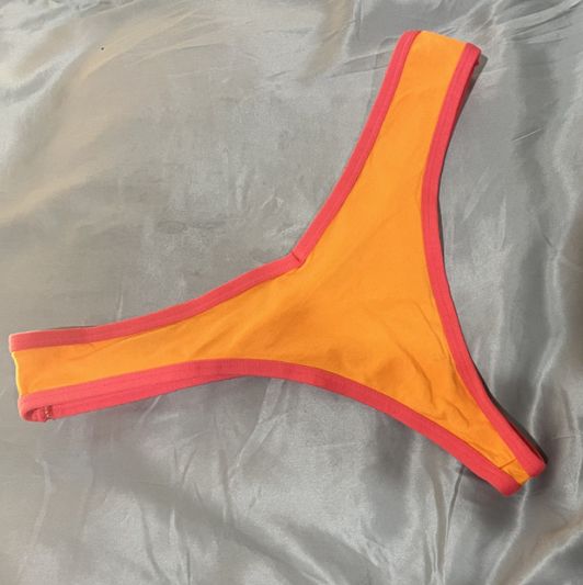 Dirty Orange and hot pink thong