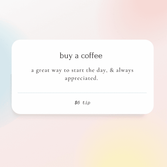 Buy a coffee