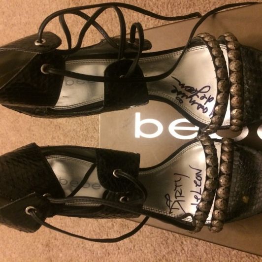 Worn Autographed Bebe Heels