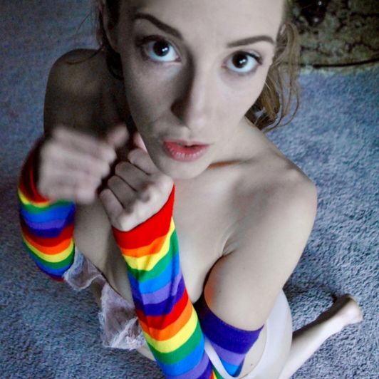 Rainbow arm stockings