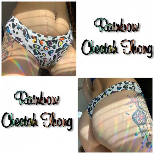 Rainbow Cheetah Thong