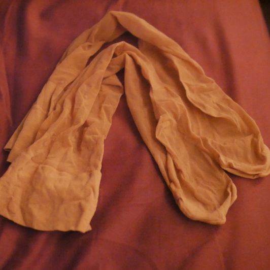 Pair of used nylon stockings