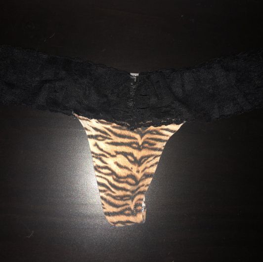 black and tiger print panties