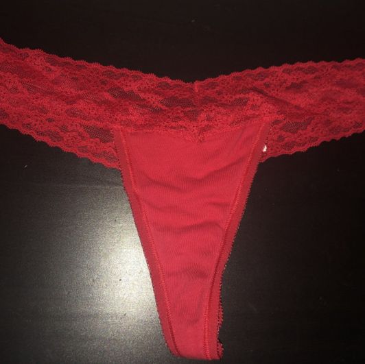 red lace thong