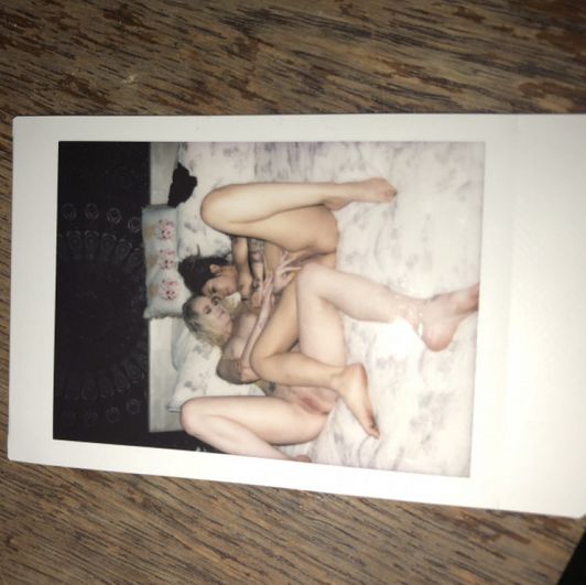 Ava and Marie Polaroid