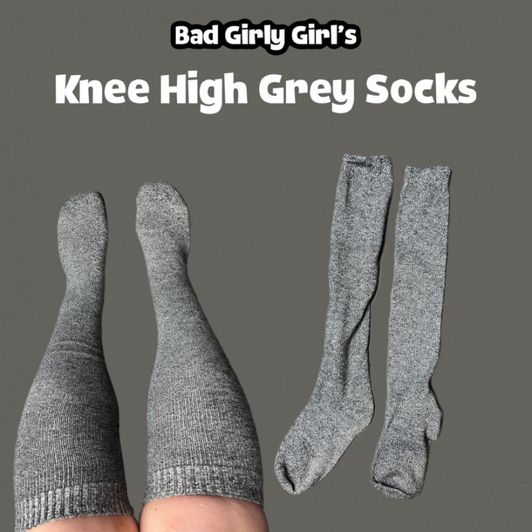 Knee High Grey Socks