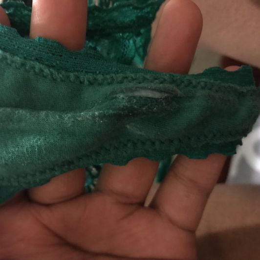 Green Lace Thong