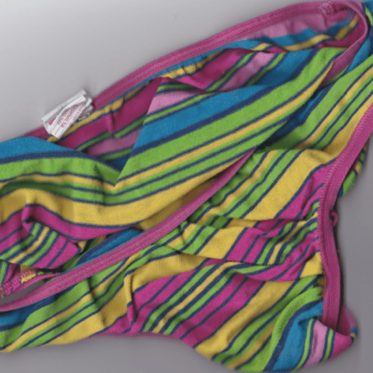 Rainbow Stripe Cotton Bikini Cut
