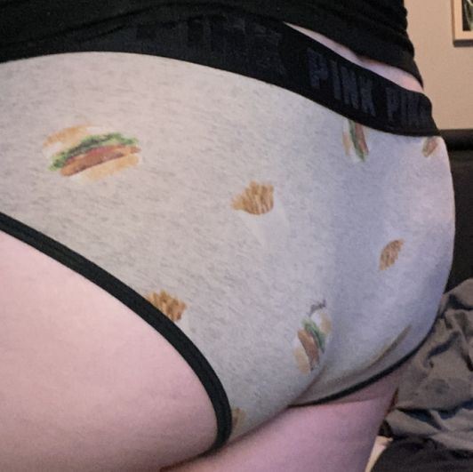 VS Grey Hip Hugger Panties BurgersFries