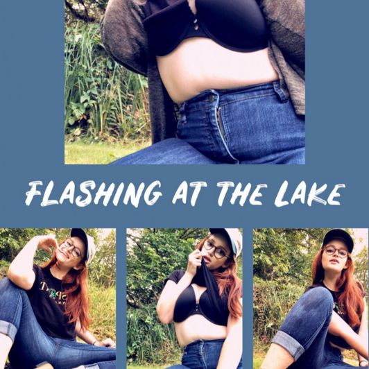 flashing at the lake photo set