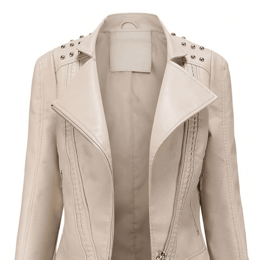 White leather jacket, birthday gift