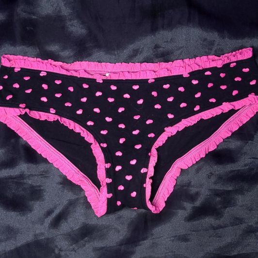 Frilly Little Black and Pink Panties
