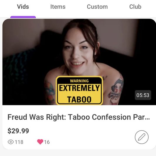 taboo confessions vid bundle