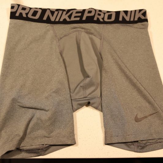 Grey Nike Pro Compression Shorts