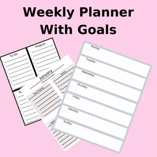 Weekly Planner With Goals