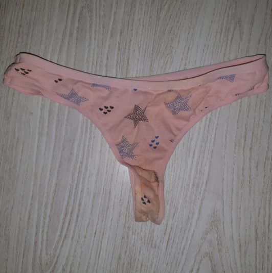 My pinky very dirty thongs