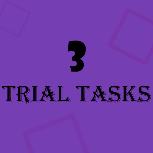 Three trial tasks