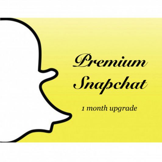 Premium Snapchat 1 month upgrade