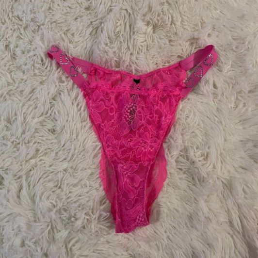 Used Victoria Secret Lacy Pink Panties