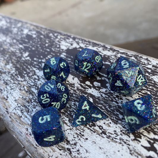 DnD dice set made by a Ghoul