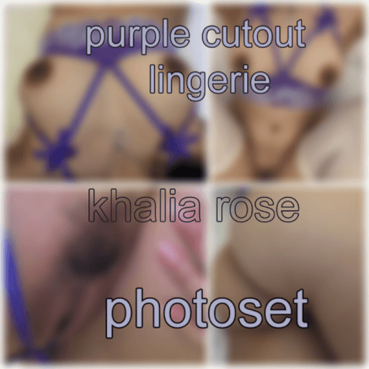 Purple Coutout Lingerie Photoset