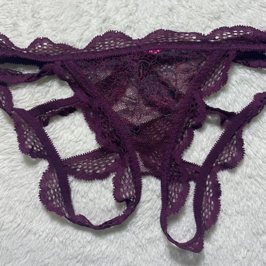 purple crotchless panties