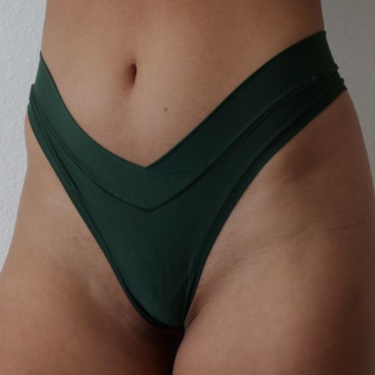 Dark Green Super Soft Thong