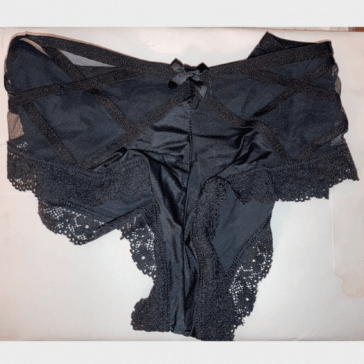Used Black Lace Panties