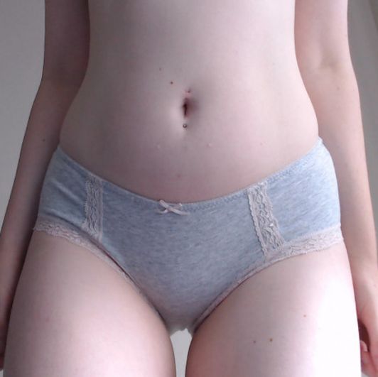 grey lace panties