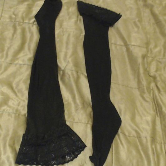 black nylon stockings