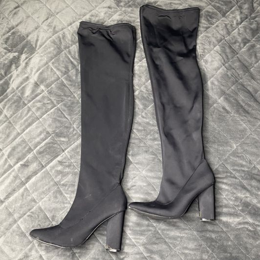 My worn old SIZE 7 thigh high boots