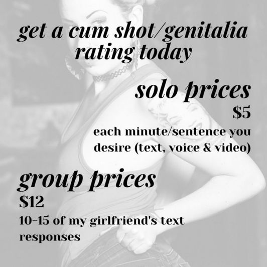 Solo Cum Shot or Genitalia Rating