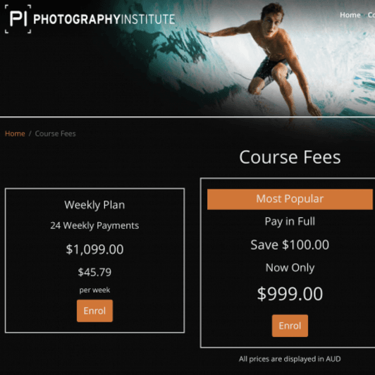 Pay for my Photography Course