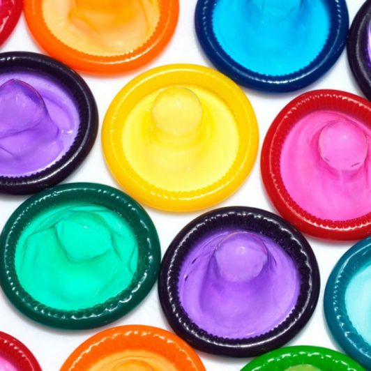 Cum filled condom