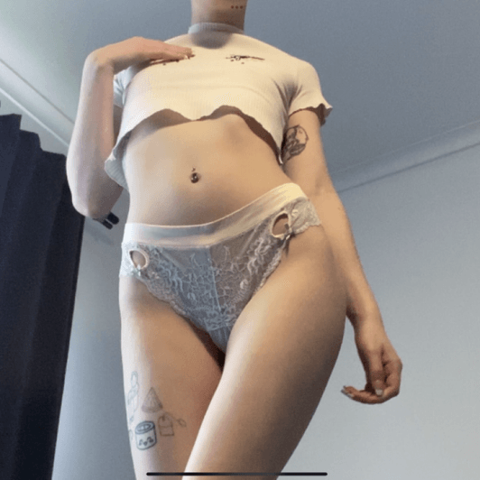 Pale Blue and Cream Panties