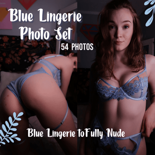 Blue Lingerie Photo Set