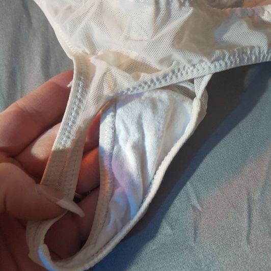 Taboo Gilf milf white sexy thong panties