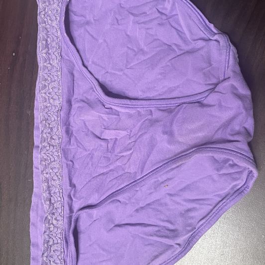 Bikini hanes cotton panties purple