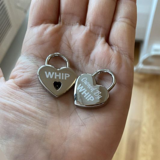 Engraved Owned by Whip Chastity Lock