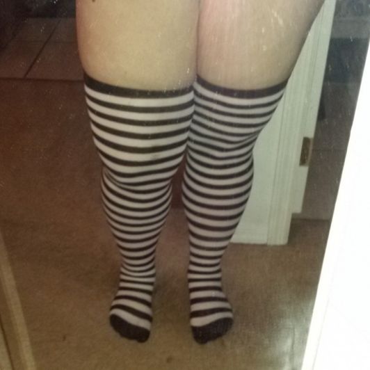 Sexy Striped Thigh High Stocking Socks