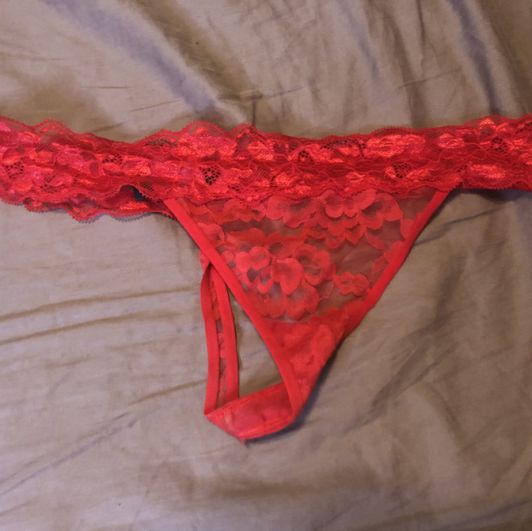HOT Red Lacy Thong