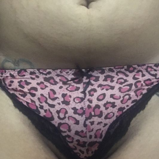 USED Pink Leopard Thong