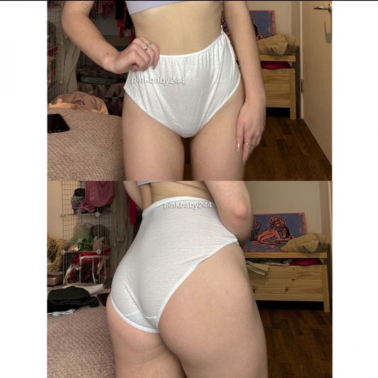 white full back panties