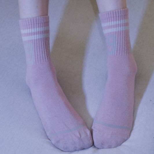 Pink sporty socks