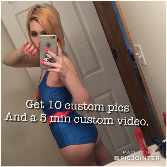 10 custom pics and 5 min custom video