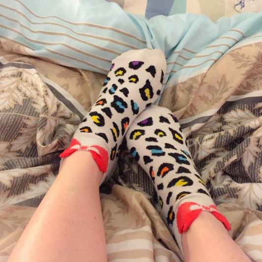 Cute Cheetah ankle socks
