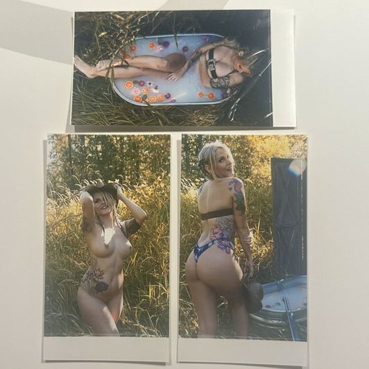 3 Sexy Cowgirl Polaroid Photos part 1